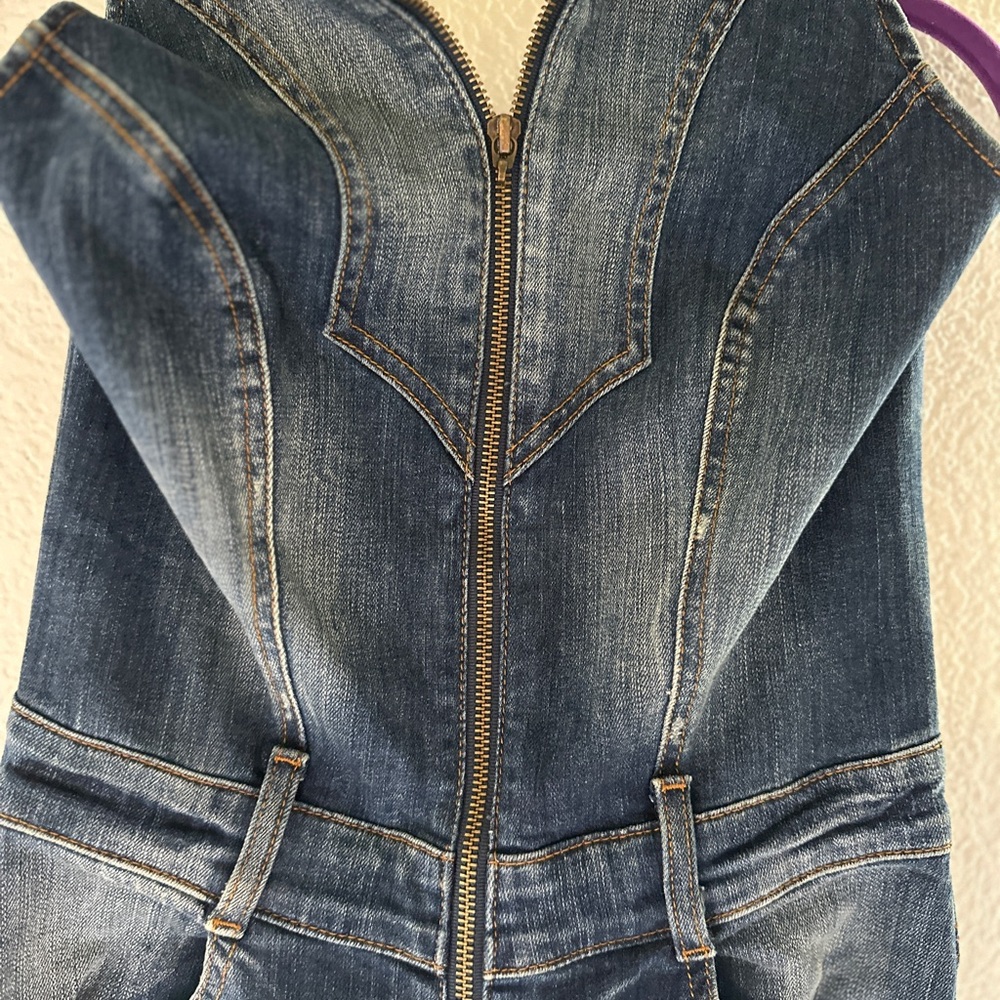 Guess Denim Jumpsuit with Zipper